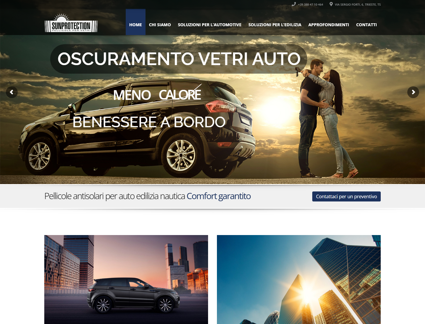 Snapshot sito Sun Protection